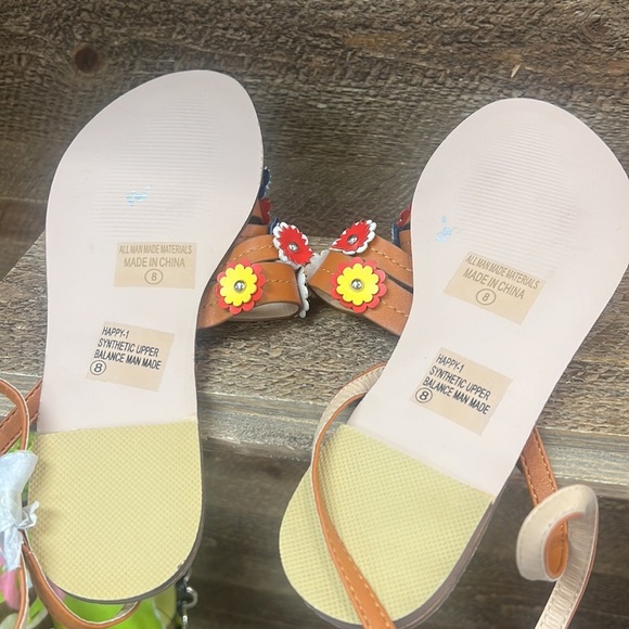 Chase And Chloe Floral Sandals Size 8 - Picture 5 of 5